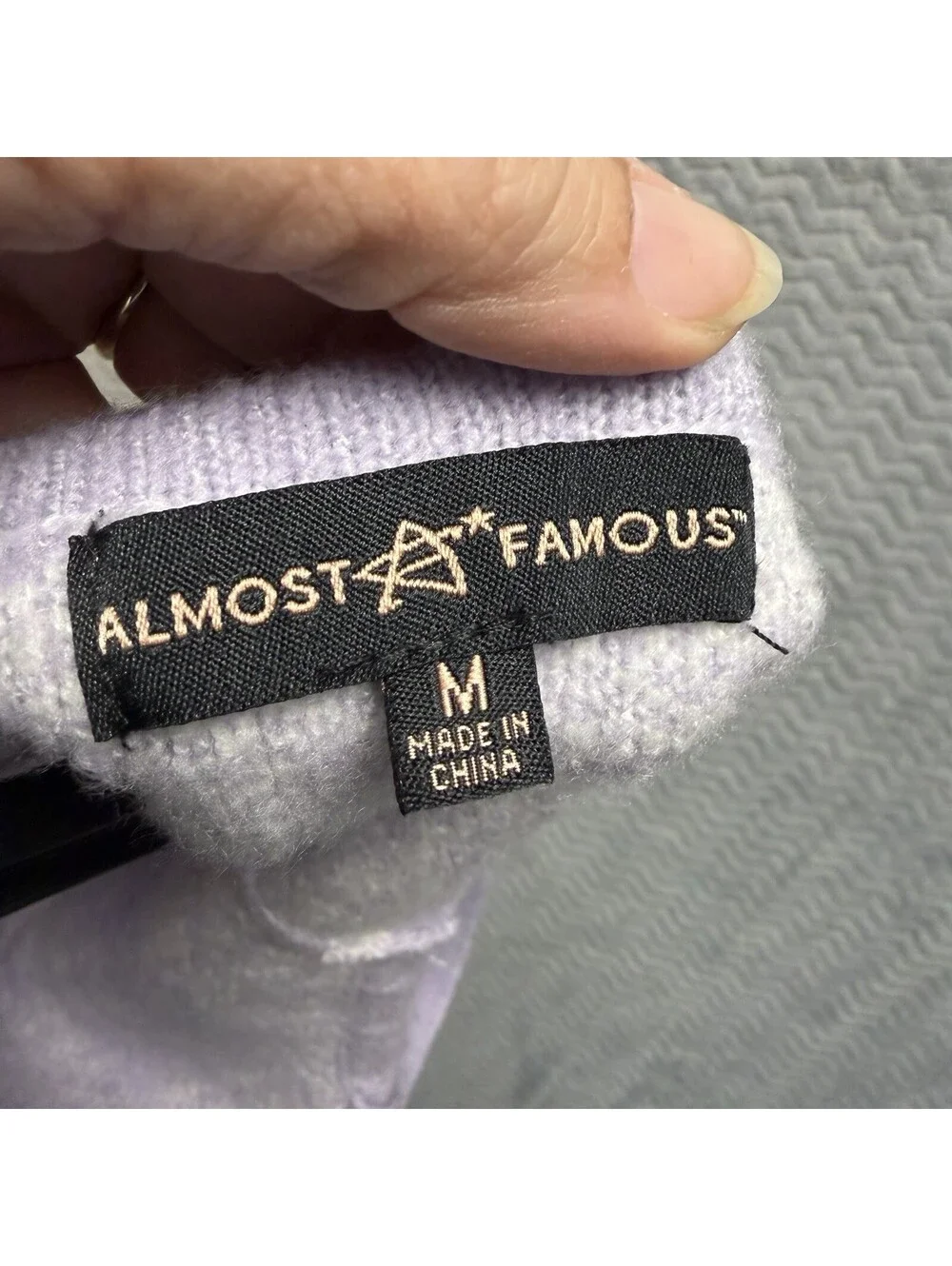 Almost Famous Sweater Set Womens Sz M Plaid Cardigan Soft girl Preppy 2 Pieces - Picture 8 of 9